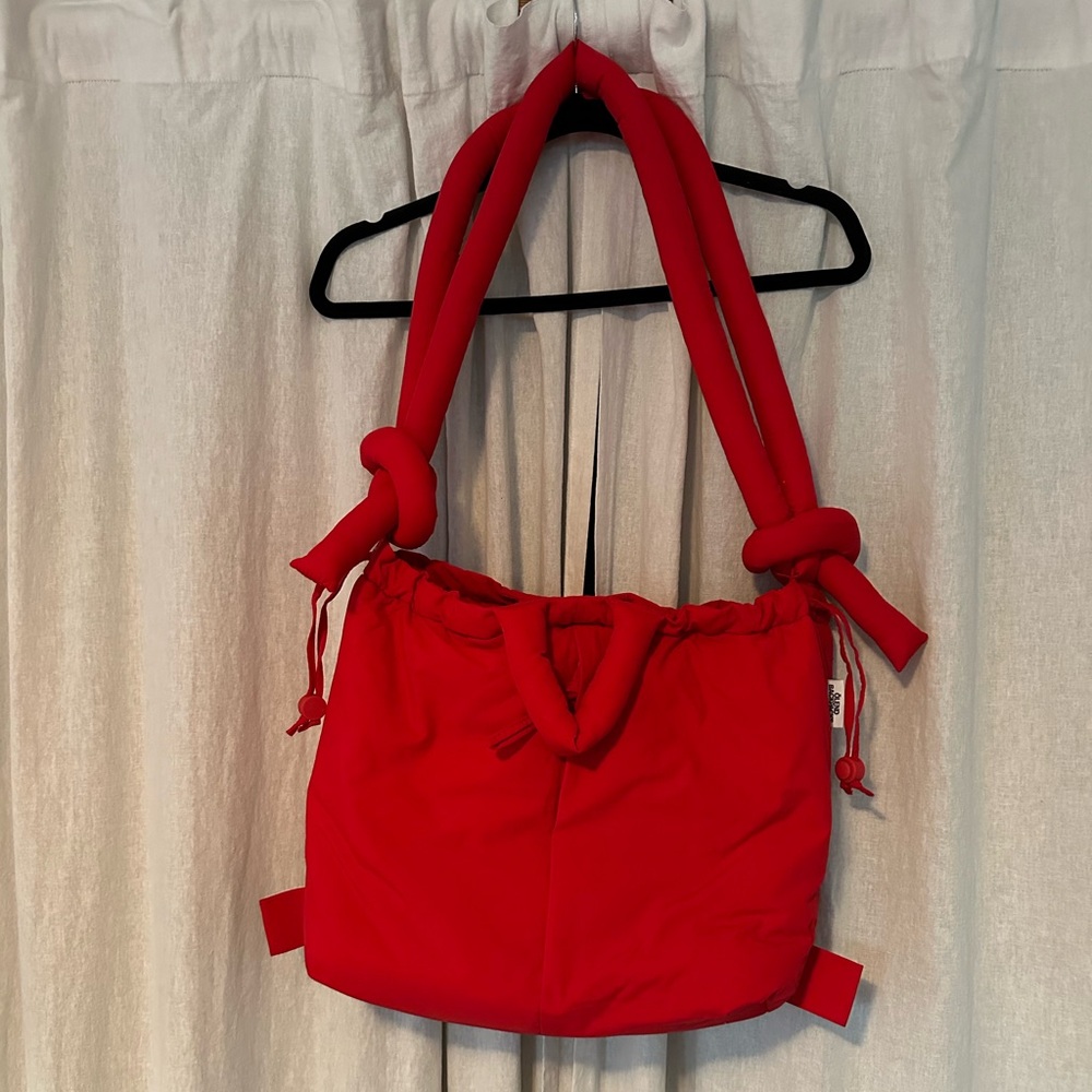 Olend Soft Bag (red) + extra strap (cobalt blue)
